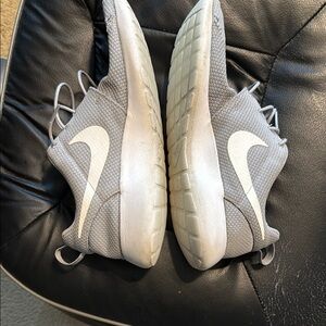 Nike Gray and White Athletic Shoes